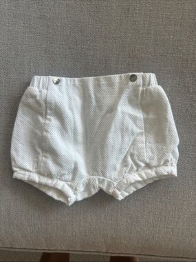 Jacadi White Textured Baby Girl Bloomers / shorts 6m